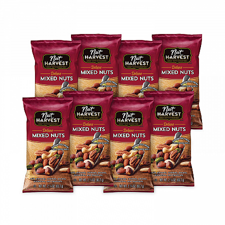 Deluxe Mixed Nuts, 2.25 oz Pouch, 8/Carton (29500005)