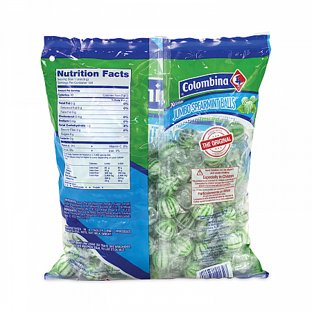 Jumbo Spearmint Balls, 0.04 oz Individually Wrapped, 120 Balls/Bag, 1 Bag/Carton (20900022)
