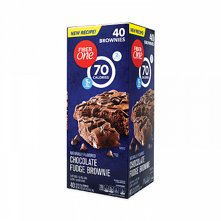70 Calorie Chocolate Fudge Brownies, 0.89 oz, 40/Carton (22000454)