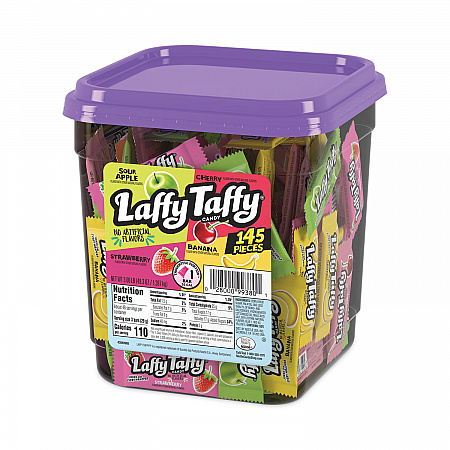 Laffy Taffy, Assorted Flavors, 3.08 lb Tub, 145 Wrapped Pieces/Tub (20900119)