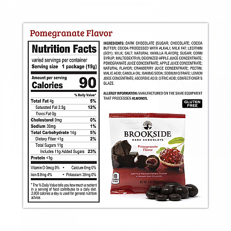 Dark Chocolate Fruit, Acai Blueberry and Pomegranate, 30 Pouches/Carton (22001031)