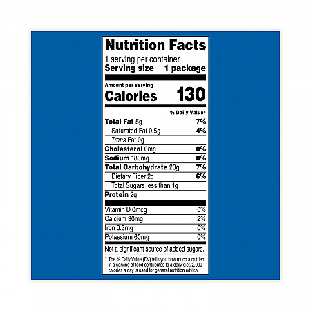 Reduced Fat Cool Ranch Tortilla Chips, 1 oz Bag, 72 Bags/Carton (29500056)