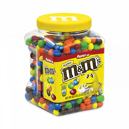 Milk Chocolate Peanut Candies, 62 oz Pantry-Sized Jar with Resealable Lid (20900060)