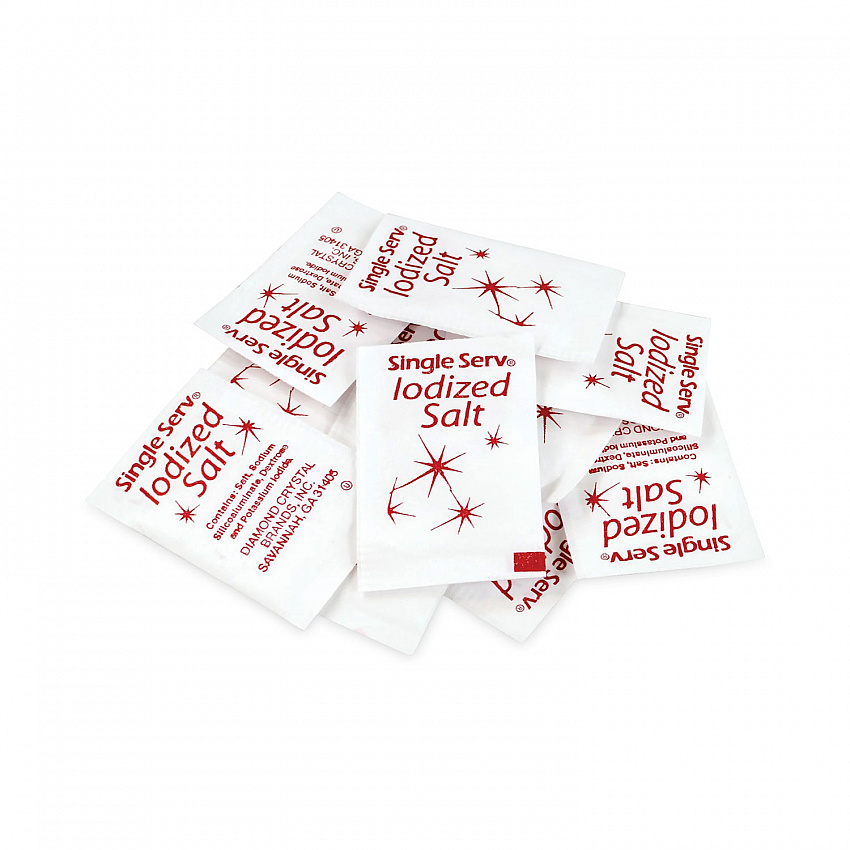 Iodized Salt Packet, 0.6 g Packet, 3,000/Carton (20900355)
