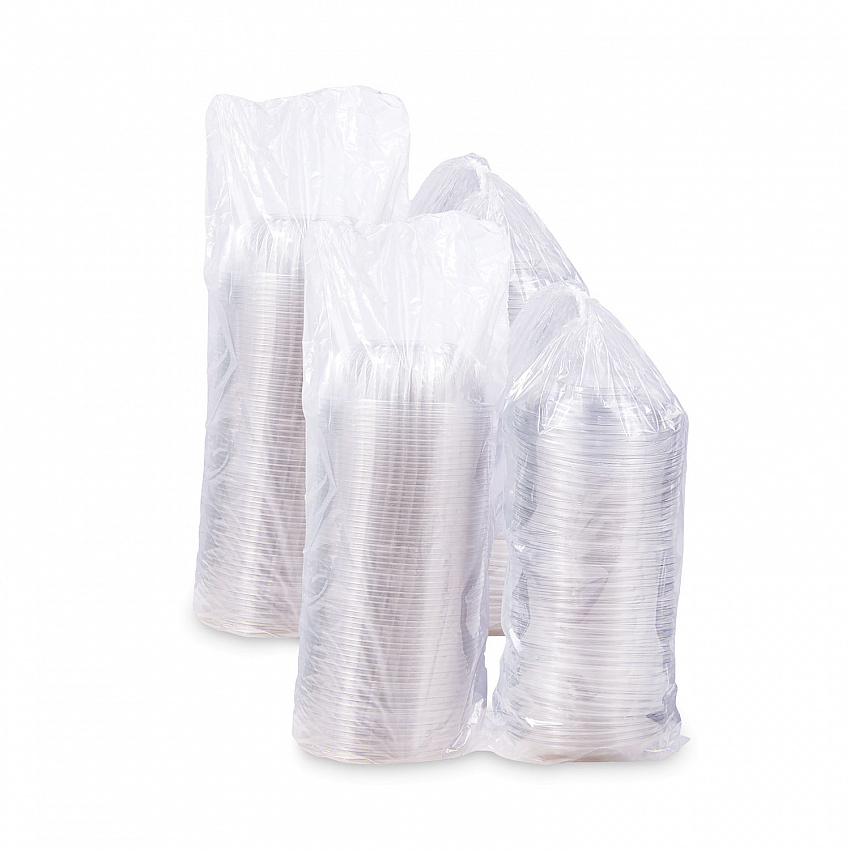 PresentaBowls Bowl/Lid Combo-Paks, 32 oz, 7.25" Diameter x 2.88" h, Clear, Plastic, 63/Pack, 2 Pack/Carton (PET32BCD)