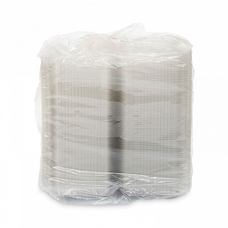StayLock Clear Hinged Lid Containers, 6.8 x 9.4 x 2.1, Clear, Plastic, 125/Pack, 2 Packs/Carton (PET30UT1)