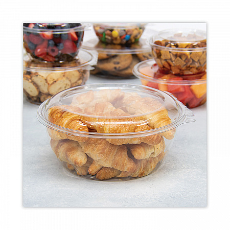 SafeSeal Tamper-Resistant, Tamper-Evident Bowls with Dome Lid, 64 oz, 8.9