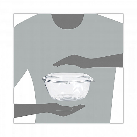 SafeSeal Tamper-Resistant, Tamper-Evident Bowls with Dome Lid, 64 oz, 8.9