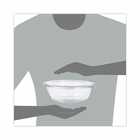 SafeSeal Tamper-Resistant, Tamper-Evident Bowls with Flat Lid, 48 oz, 8.9