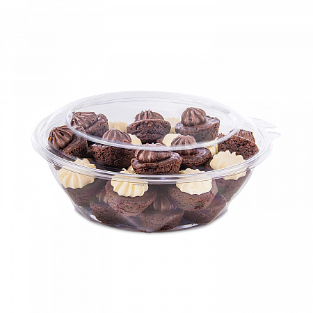 SafeSeal Tamper-Resistant, Tamper-Evident Bowls with Dome Lid, 48 oz, 8.9