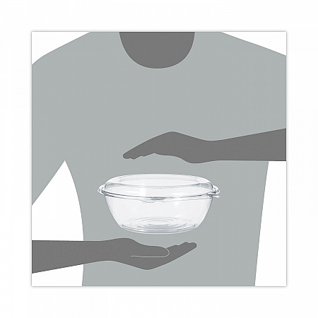 SafeSeal Tamper-Resistant, Tamper-Evident Bowls with Dome Lid, 48 oz, 8.9