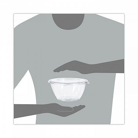 SafeSeal Tamper-Resistant, Tamper-Evident Bowls with Flat Lid, 32 oz, 7
