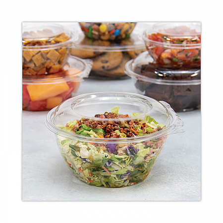 SafeSeal Tamper-Resistant, Tamper-Evident Bowls with Dome Lid, 32 oz, 7