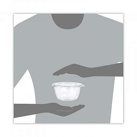 SafeSeal Tamper-Resistant, Tamper-Evident Bowls with Flat Lid, 16 oz, 5.5
