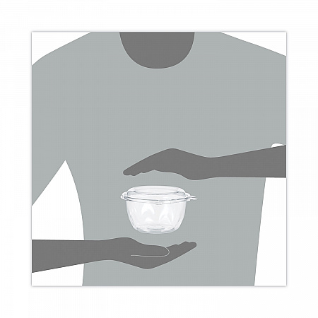 SafeSeal Tamper-Resistant, Tamper-Evident Bowls with Dome Lid, 16 oz, 5.5