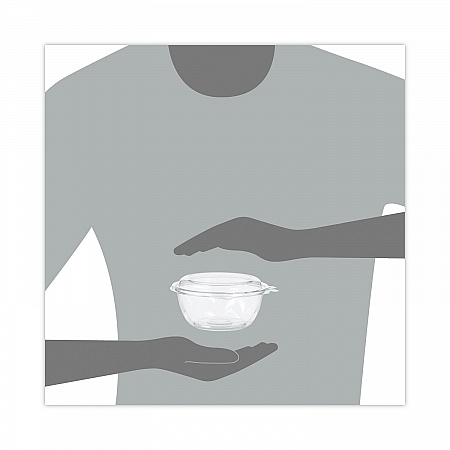 SafeSeal Tamper-Resistant, Tamper-Evident Bowls with Dome Lid, 12 oz, 5.5