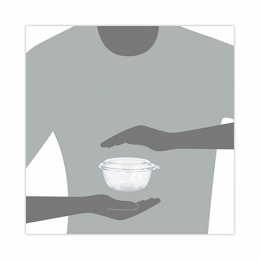 SafeSeal Tamper-Resistant, Tamper-Evident Bowls with Dome Lid, 12 oz, 5.5" Diameter x 2.6" h, Clear, Plastic, 240/Carton (CTR12BD)