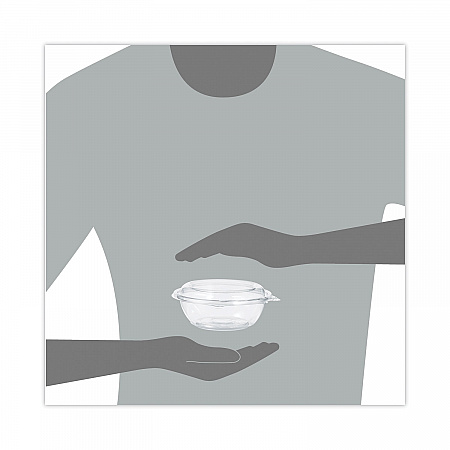 SafeSeal Tamper-Resistant, Tamper-Evident Bowls with Dome Lid, 8 oz, 5.5