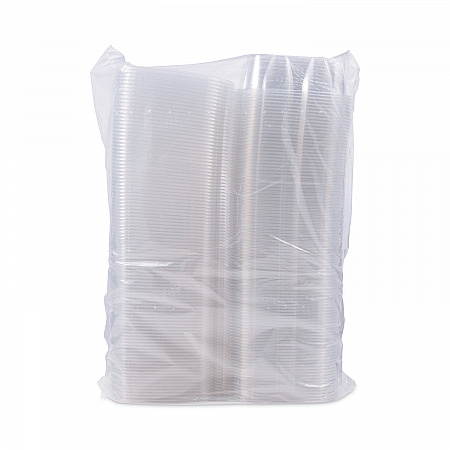 ClearPac SafeSeal Tamper-Resistant/Evident Containers, Flat Lid, 48 oz, Clear, Plastic, 100/Bag, 2 Bags/Carton (CH48DEF)