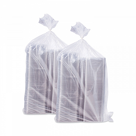 ClearPac SafeSeal Tamper-Resistant/Evident Containers, Flat Lid, 35 oz, Clear, Plastic, 100/Bag, 2 Bags/Carton (CH35DEF)