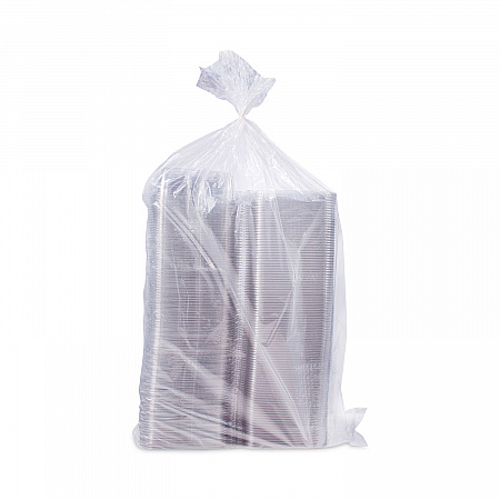 ClearPac SafeSeal Tamper-Resistant/Evident Containers, Flat Lid, 35 oz, Clear, Plastic, 100/Bag, 2 Bags/Carton (CH35DEF)