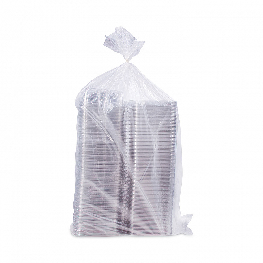 ClearPac SafeSeal Tamper-Resistant/Evident Containers, Flat Lid, 35 oz, Clear, Plastic, 100/Bag, 2 Bags/Carton (CH35DEF)