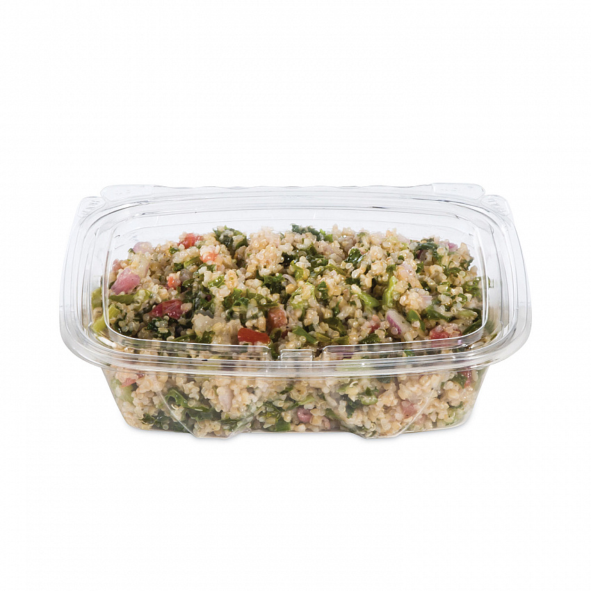 ClearPac SafeSeal Tamper-Resistant, Tamper-Evident Containers, Tall, Flat Lid, 20 oz, Clear, Plastic, 200/Carton (CH20TF)