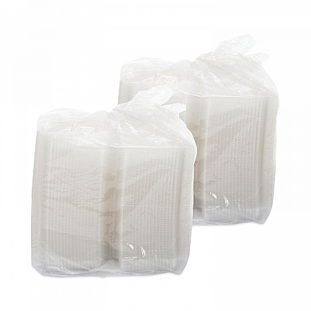 StayLock Clear Hinged Lid Containers, 50.2 oz, 6.8 x 13.4 x 2.6, Plastic, 200/Carton (C90UT1)