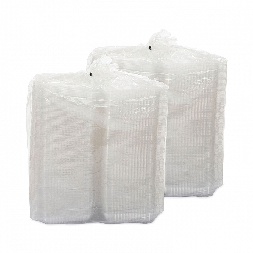 StayLock Clear Hinged Lid Containers, 9.4 x 6.8 x 2.1, Clear, Plastic, 250/Carton (C30UT1)