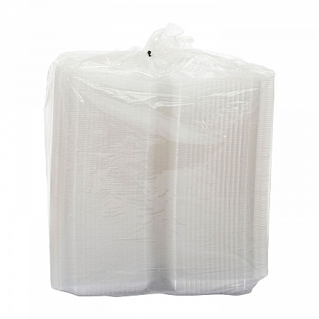StayLock Clear Hinged Lid Containers, 9.4 x 6.8 x 2.1, Clear, Plastic, 250/Carton (C30UT1)