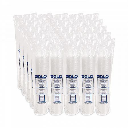 Non-Vented Cup Lids, Fits 12 oz Cold Cups, Plastic, Clear, 2,500/Carton (640TP)