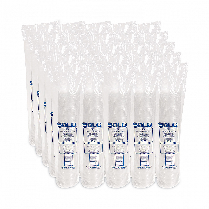 Non-Vented Cup Lids, Fits 12 oz Cold Cups, Plastic, Clear, 2,500/Carton (640TP)