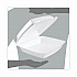 Hinged Lid Carryout Container, 9.5 x 10.33 x 3.5, White, Foam, 100/Bag, 2 Bags/Carton (110HT1)