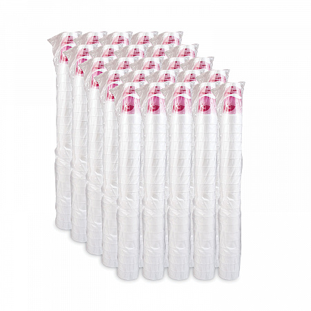 Horizon Hot/Cold Foam Drinking Cups, 24 oz, Mauve, 20/Bag, 25 Bags/Carton (24J16H)