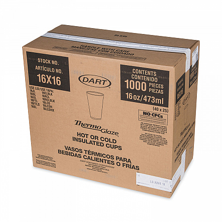 Cafe G Foam Hot/Cold Cups, 16 oz, Brown/Green/White, 1,000/Carton (16X16G167318)
