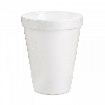 Small Foam Drink Cups, 12 oz, White, 24/Bag, 12 Bags/Carton (12JP24)