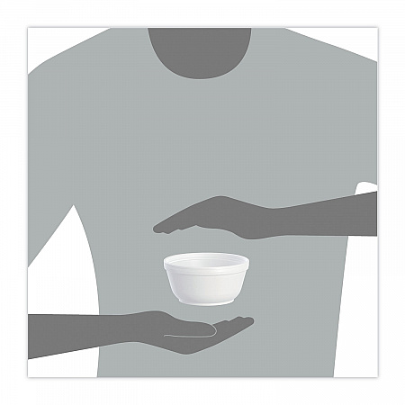 Insulated Foam Bowls, 12 oz, White, 50/Pack, 20 Packs/Carton (12B32)
