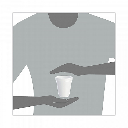 Foam Drink Cups, 8 oz, White, 25/Bag, 40 Bags/Carton (8J8)
