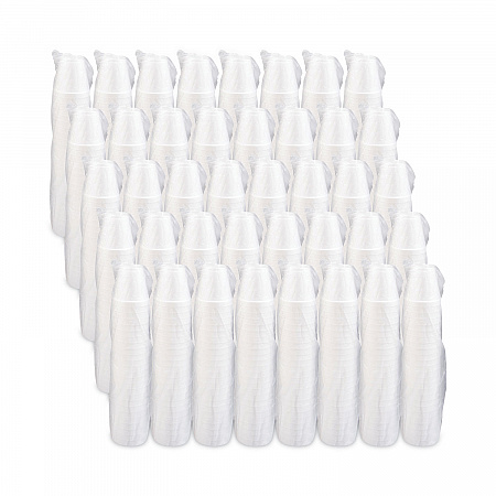 Foam Drink Cups, 8 oz, White, 25/Bag, 40 Bags/Carton (8J8)