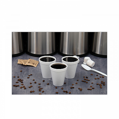 Foam Drink Cups, 6 oz, White, 25/Bag, 40 Bags/Carton (6J6)