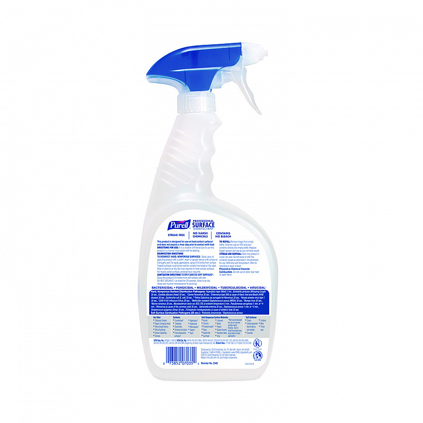 Professional Surface Disinfectant, Fresh Citrus Scent, 32 oz Spray Bottle, 6/Carton (334206)