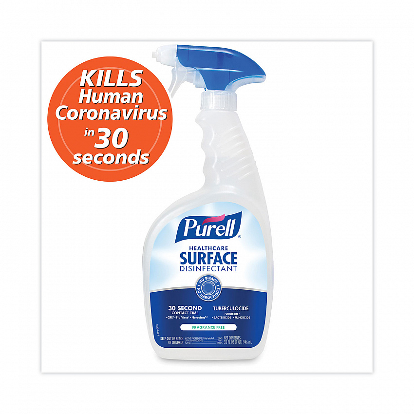 Healthcare Surface Disinfectant, Fragrance-Free, 32 oz Spray Bottle, 6/Carton (334006CT)