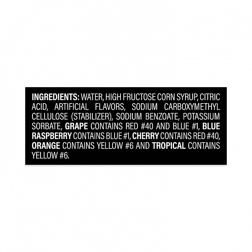 Giant Tropical Freezies Ice Pops, Fruit Punch, Guava, Mango, Pineapple, 5.5 oz Tube, 50/Carton (20900478)
