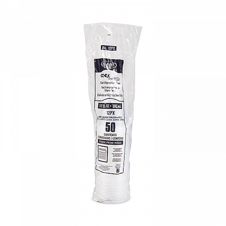 Conex ClearPro Plastic Cold Cups, 12 oz, Clear, 50/Sleeve, 20 Sleeves/Carton (12PX)
