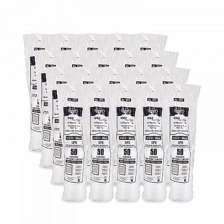Conex ClearPro Plastic Cold Cups, 12 oz, Clear, 50/Sleeve, 20 Sleeves/Carton (12PX)