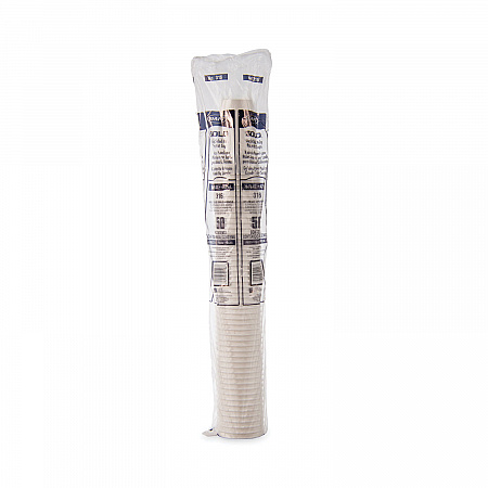 Single-Sided Poly Paper Hot Cups, 16 oz, White, 50/Sleeve, 20 Sleeves/Carton (316W)