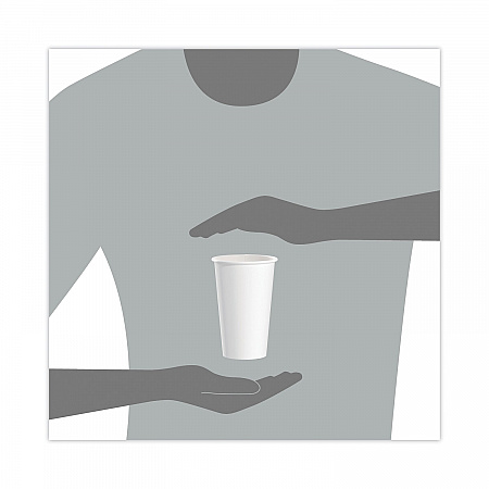 Single-Sided Poly Paper Hot Cups, 16 oz, White, 50/Sleeve, 20 Sleeves/Carton (316W)