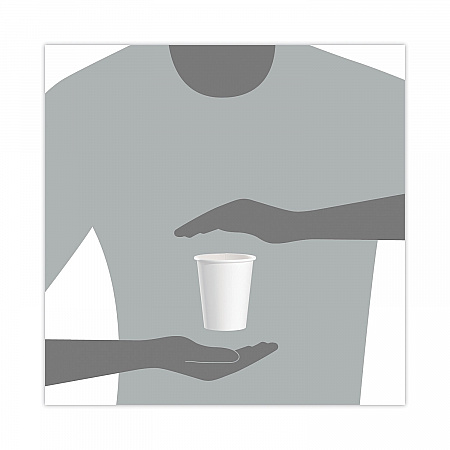 Single-Sided Poly Paper Hot Cups, 10 oz, White, 50/Sleeve, 20 Sleeves/Carton (370W)