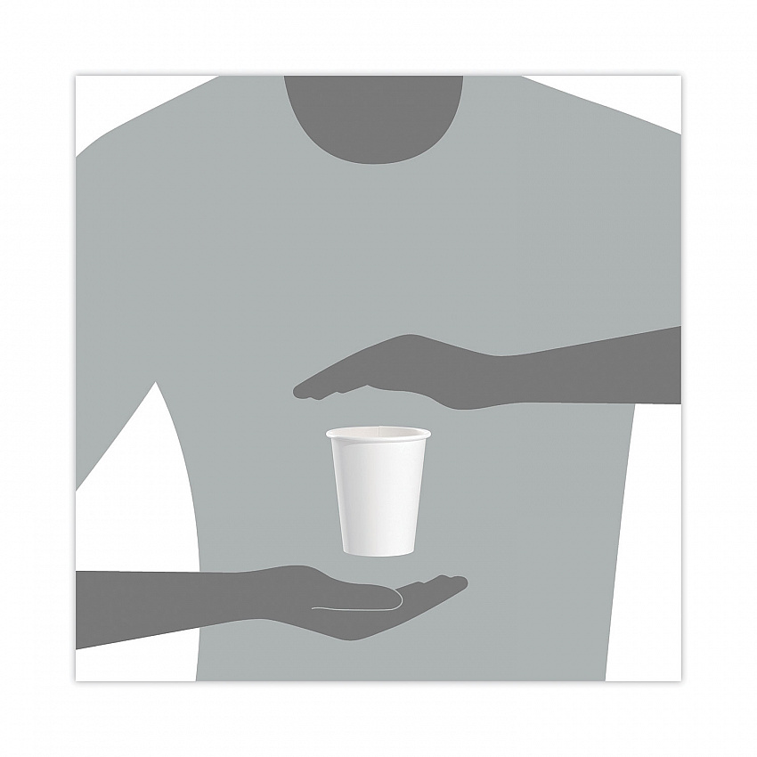 Single-Sided Poly Paper Hot Cups, 10 oz, White, 50/Sleeve, 20 Sleeves/Carton (370W)