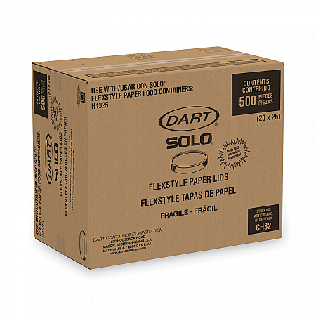 Paper Lids for Food Containers, For 32 oz Containers, Vented, 4.6
